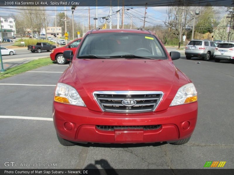 Spicy Red / Gray 2008 Kia Sorento LX 4x4