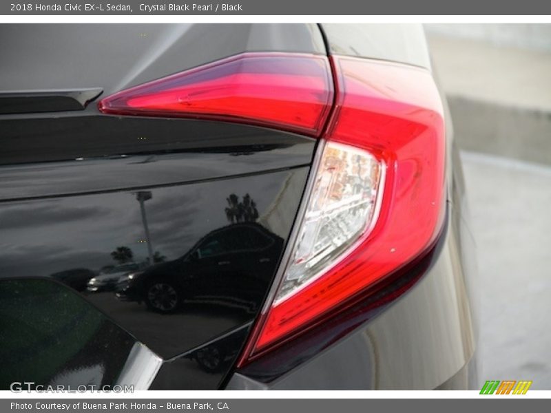 Crystal Black Pearl / Black 2018 Honda Civic EX-L Sedan