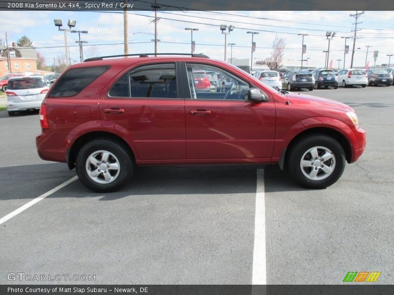 Spicy Red / Gray 2008 Kia Sorento LX 4x4