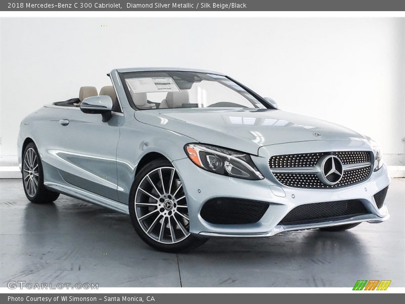 Diamond Silver Metallic / Silk Beige/Black 2018 Mercedes-Benz C 300 Cabriolet