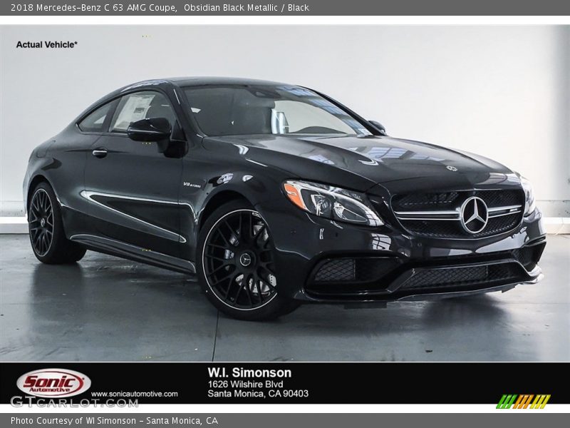 Obsidian Black Metallic / Black 2018 Mercedes-Benz C 63 AMG Coupe