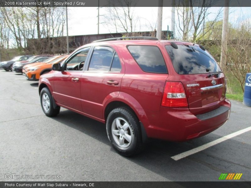 Spicy Red / Gray 2008 Kia Sorento LX 4x4