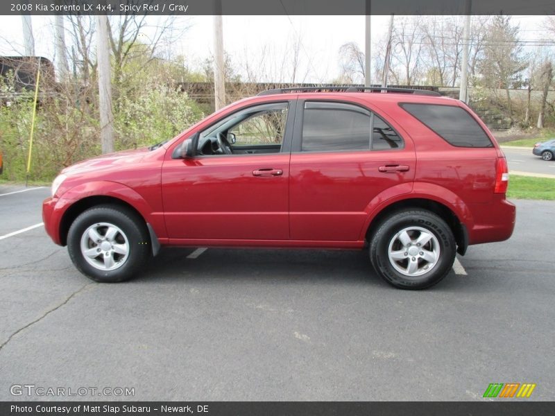Spicy Red / Gray 2008 Kia Sorento LX 4x4
