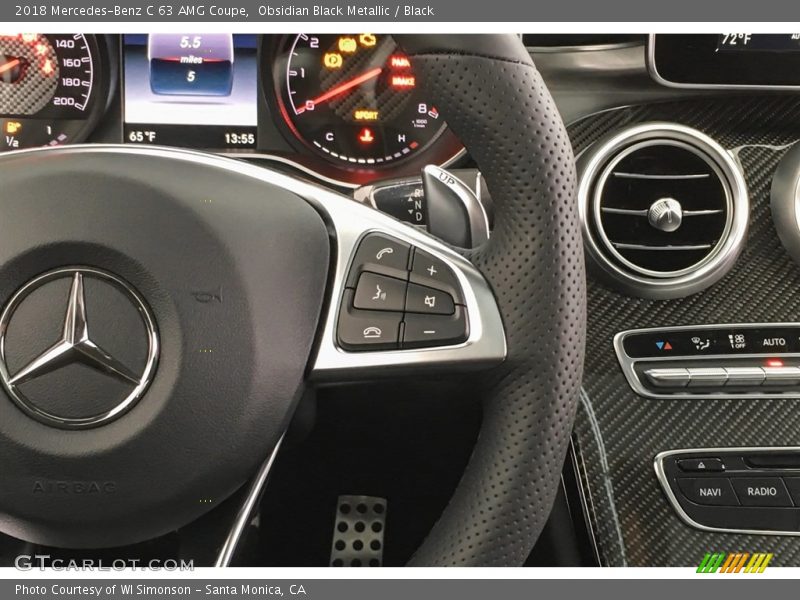 Obsidian Black Metallic / Black 2018 Mercedes-Benz C 63 AMG Coupe