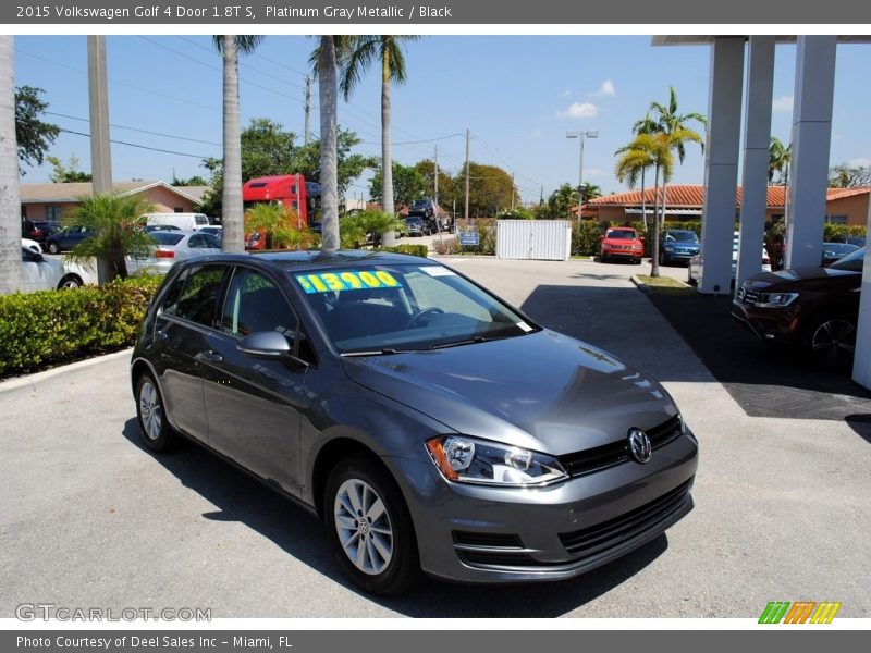 Platinum Gray Metallic / Black 2015 Volkswagen Golf 4 Door 1.8T S