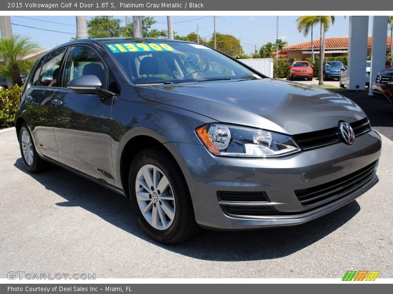 Platinum Gray Metallic / Black 2015 Volkswagen Golf 4 Door 1.8T S
