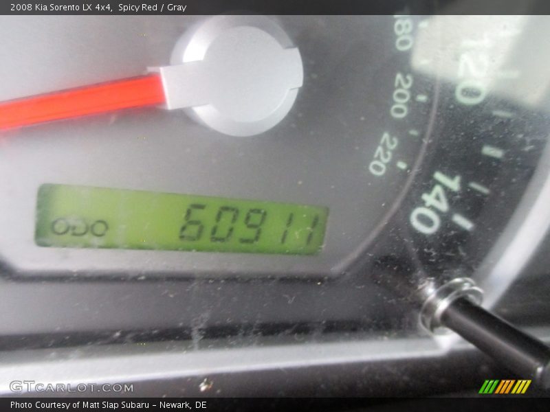 Spicy Red / Gray 2008 Kia Sorento LX 4x4
