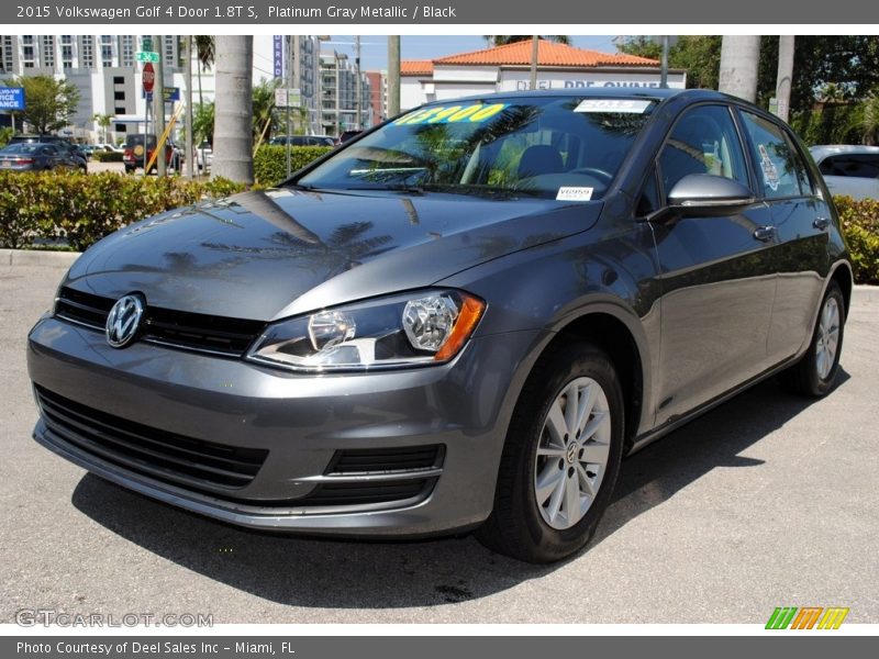Platinum Gray Metallic / Black 2015 Volkswagen Golf 4 Door 1.8T S