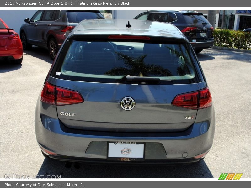 Platinum Gray Metallic / Black 2015 Volkswagen Golf 4 Door 1.8T S