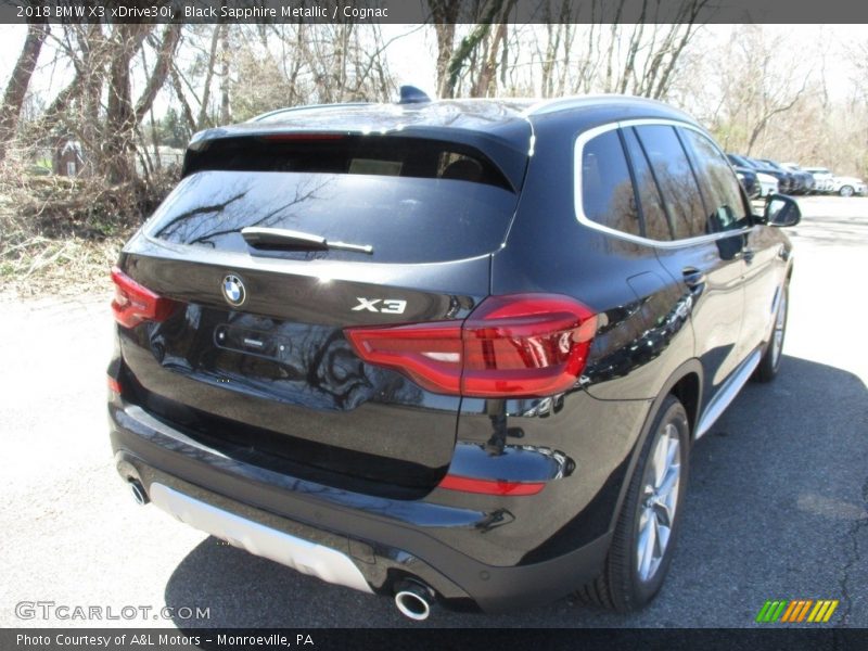 Black Sapphire Metallic / Cognac 2018 BMW X3 xDrive30i