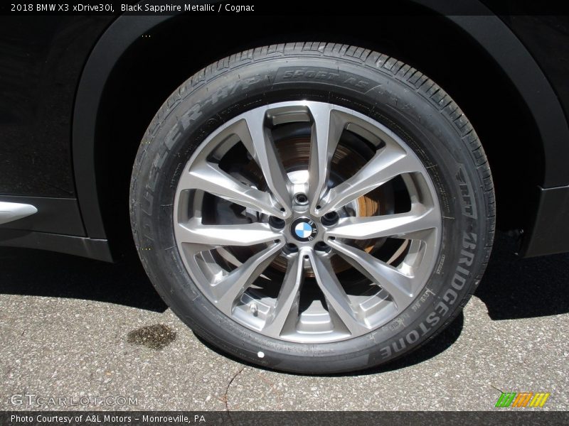 Black Sapphire Metallic / Cognac 2018 BMW X3 xDrive30i