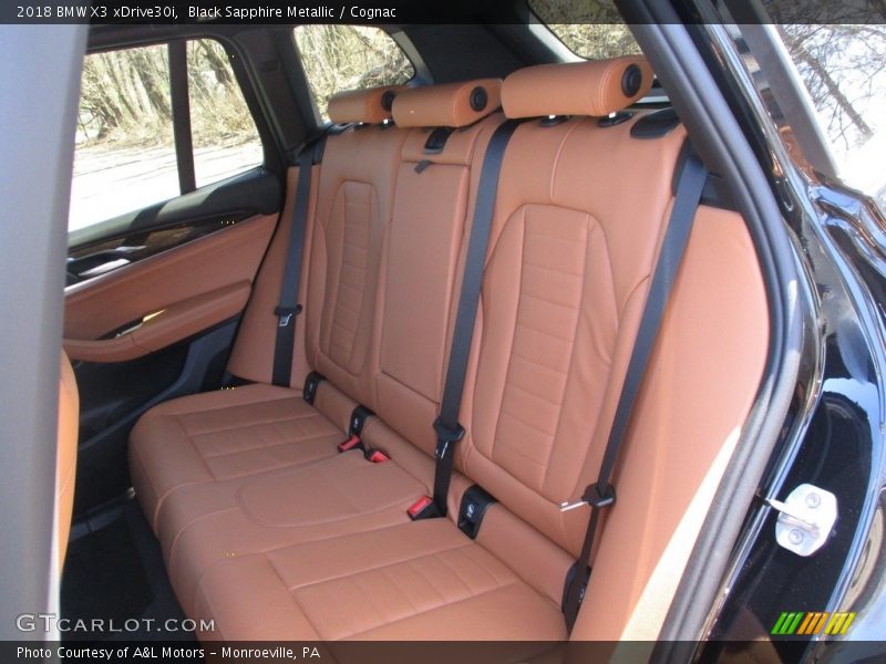 Black Sapphire Metallic / Cognac 2018 BMW X3 xDrive30i