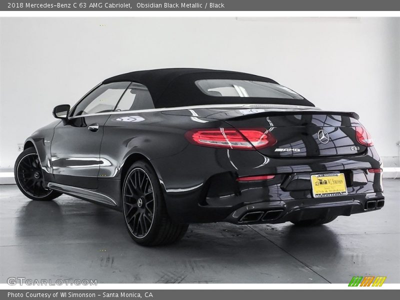 Obsidian Black Metallic / Black 2018 Mercedes-Benz C 63 AMG Cabriolet