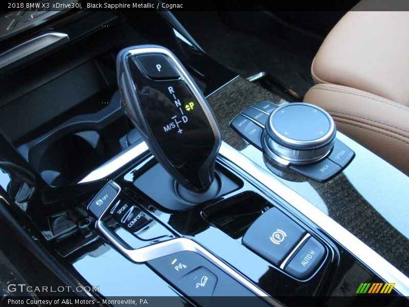 Black Sapphire Metallic / Cognac 2018 BMW X3 xDrive30i