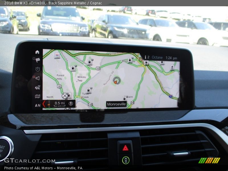 Black Sapphire Metallic / Cognac 2018 BMW X3 xDrive30i