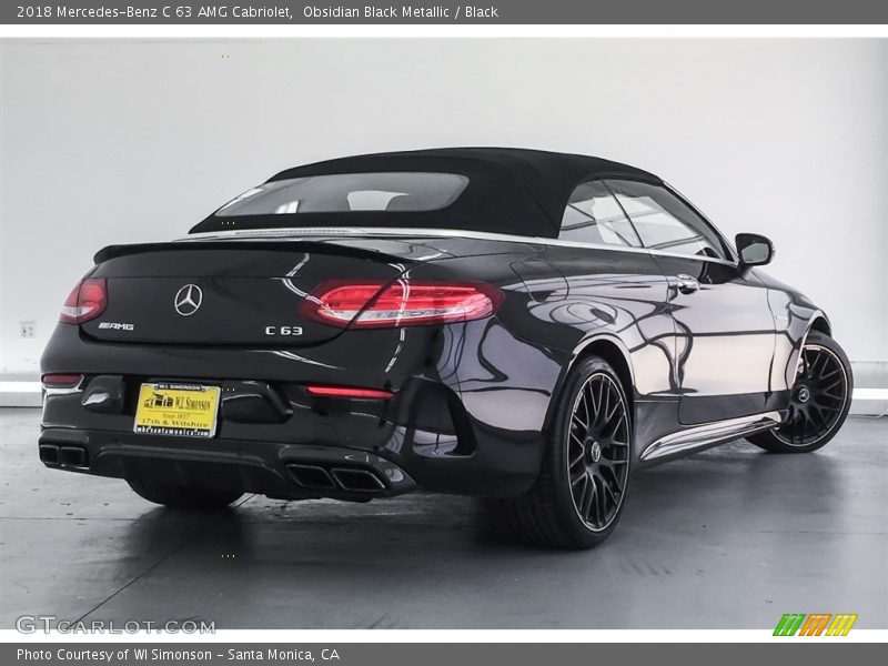 Obsidian Black Metallic / Black 2018 Mercedes-Benz C 63 AMG Cabriolet