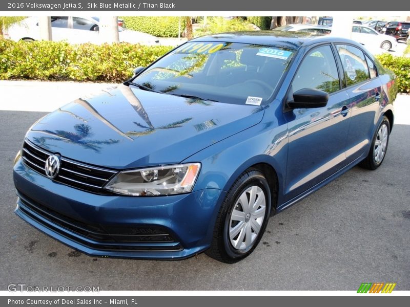 Silk Blue Metallic / Titan Black 2016 Volkswagen Jetta S