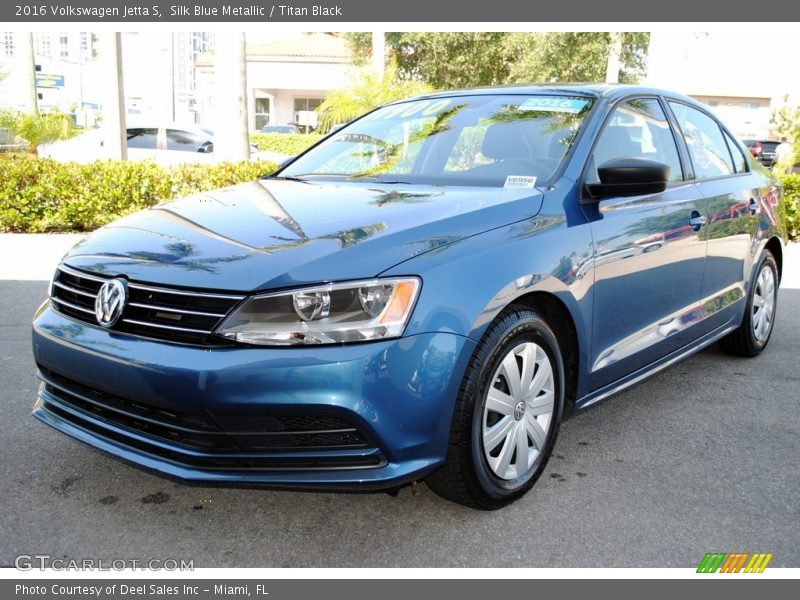 Silk Blue Metallic / Titan Black 2016 Volkswagen Jetta S