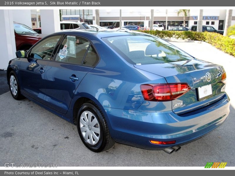 Silk Blue Metallic / Titan Black 2016 Volkswagen Jetta S