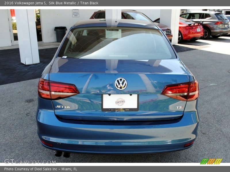 Silk Blue Metallic / Titan Black 2016 Volkswagen Jetta S