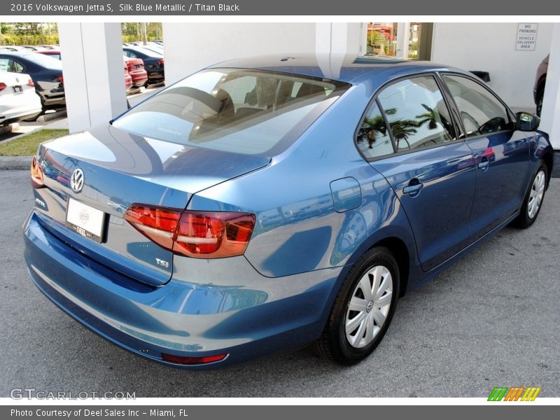 Silk Blue Metallic / Titan Black 2016 Volkswagen Jetta S