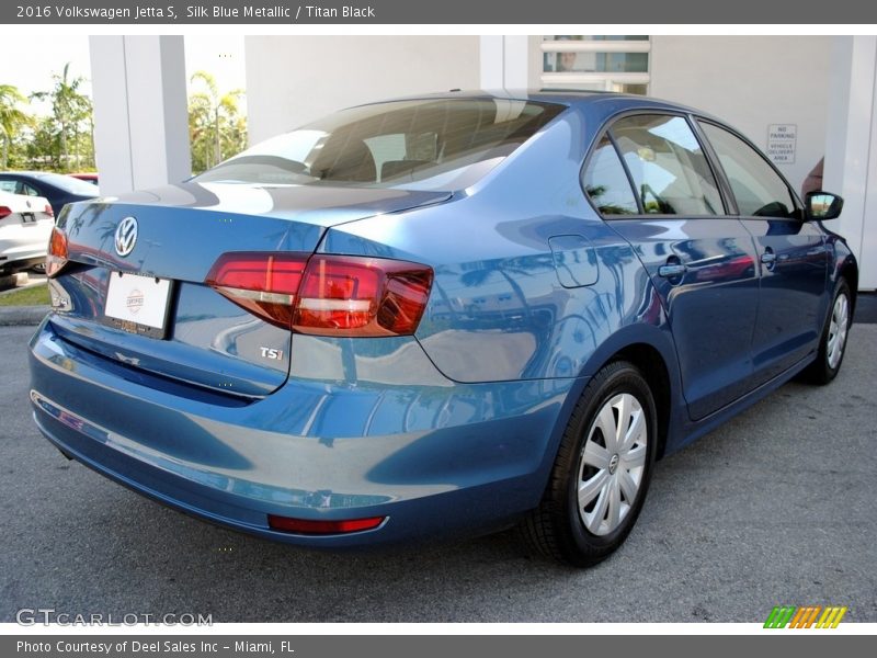 Silk Blue Metallic / Titan Black 2016 Volkswagen Jetta S