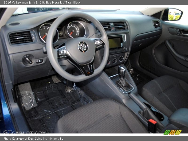 Silk Blue Metallic / Titan Black 2016 Volkswagen Jetta S