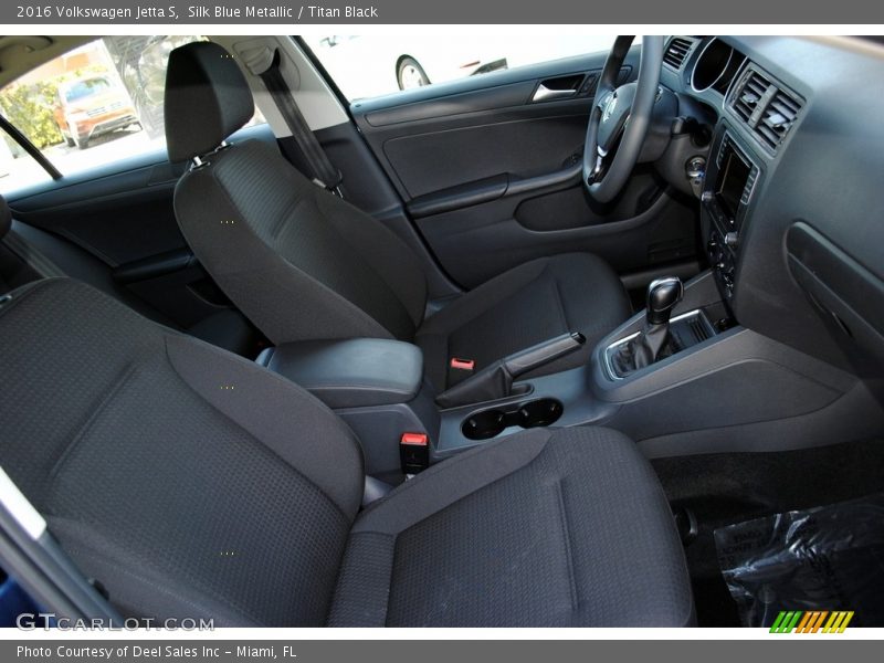 Silk Blue Metallic / Titan Black 2016 Volkswagen Jetta S