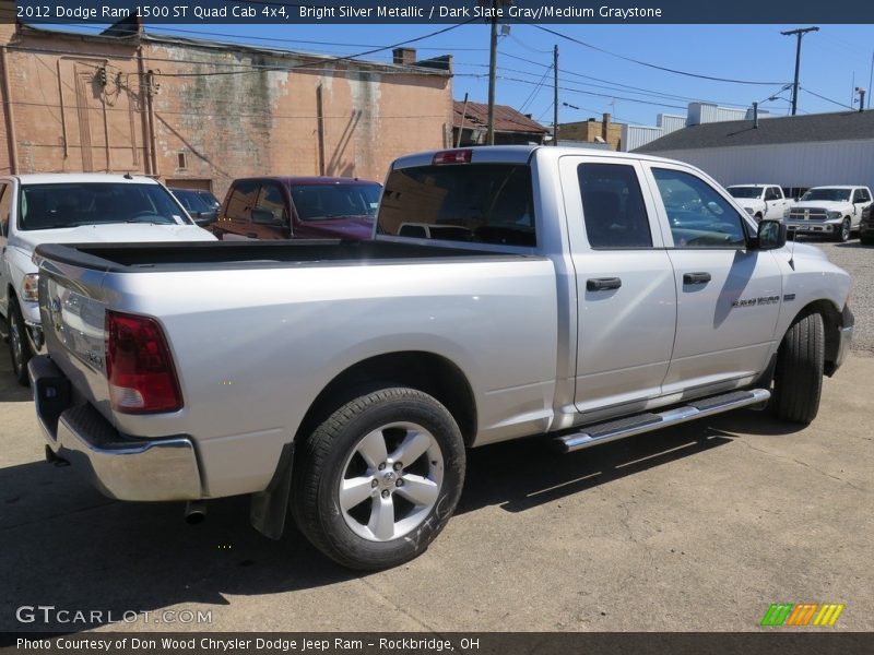 Bright Silver Metallic / Dark Slate Gray/Medium Graystone 2012 Dodge Ram 1500 ST Quad Cab 4x4