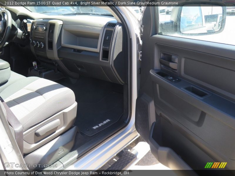 Bright Silver Metallic / Dark Slate Gray/Medium Graystone 2012 Dodge Ram 1500 ST Quad Cab 4x4