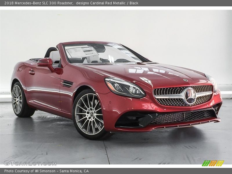 designo Cardinal Red Metallic / Black 2018 Mercedes-Benz SLC 300 Roadster