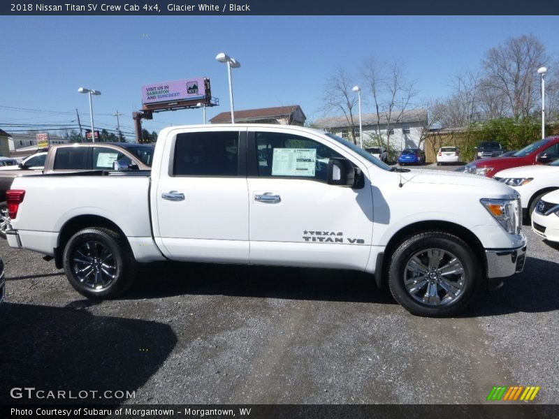 Glacier White / Black 2018 Nissan Titan SV Crew Cab 4x4