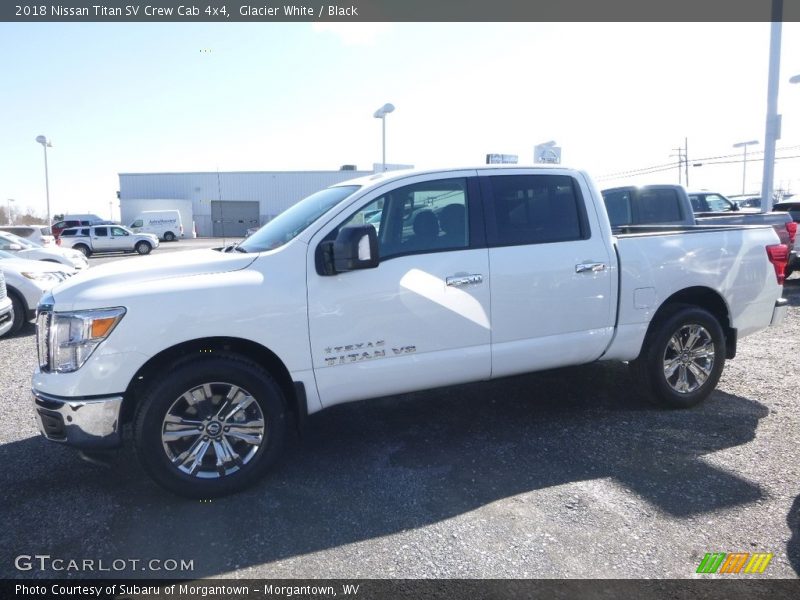 Glacier White / Black 2018 Nissan Titan SV Crew Cab 4x4