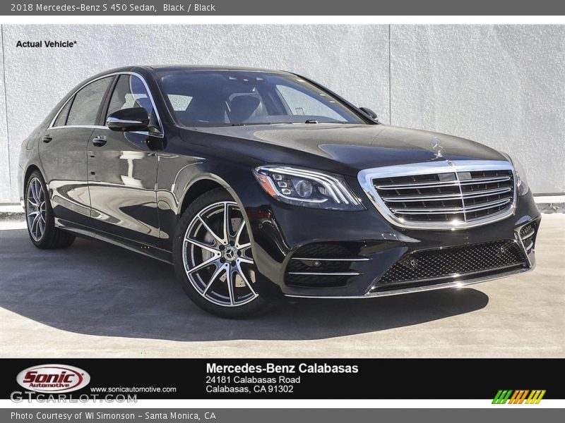 Black / Black 2018 Mercedes-Benz S 450 Sedan