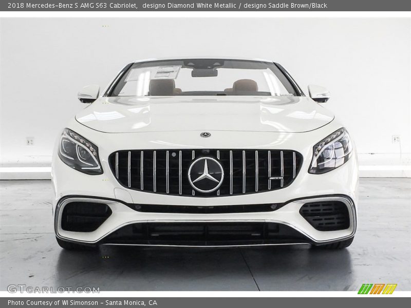 designo Diamond White Metallic / designo Saddle Brown/Black 2018 Mercedes-Benz S AMG S63 Cabriolet