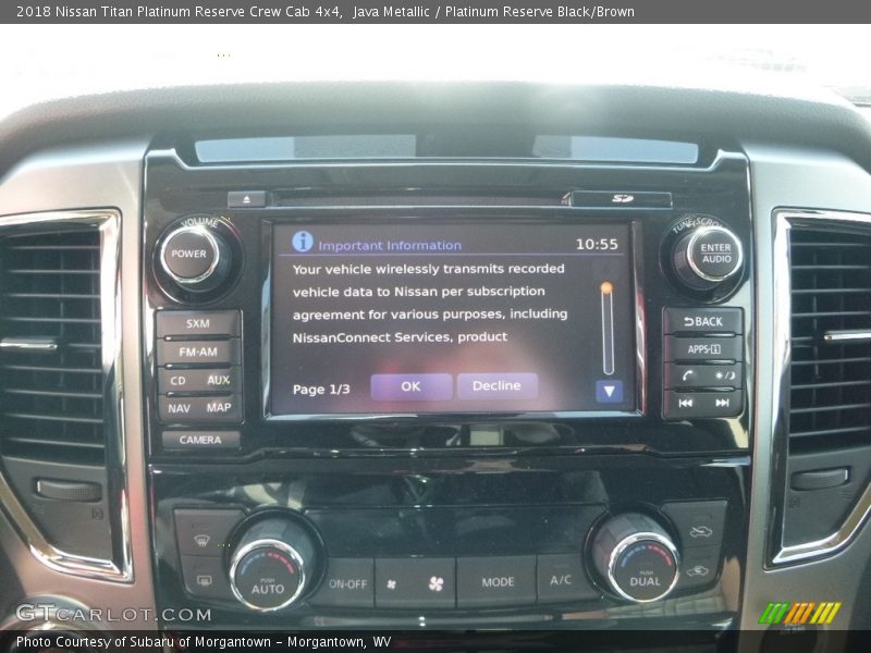 Controls of 2018 Titan Platinum Reserve Crew Cab 4x4