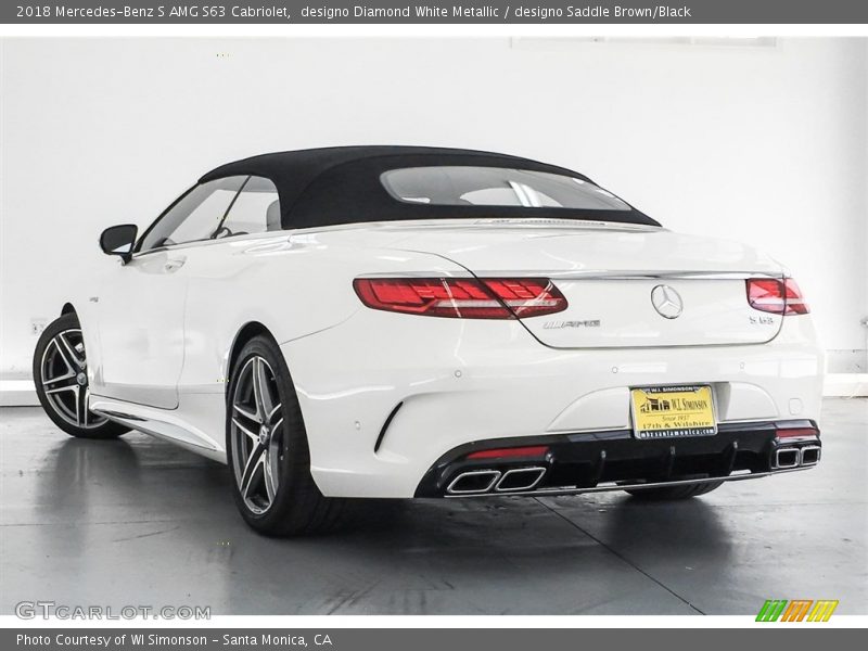 designo Diamond White Metallic / designo Saddle Brown/Black 2018 Mercedes-Benz S AMG S63 Cabriolet