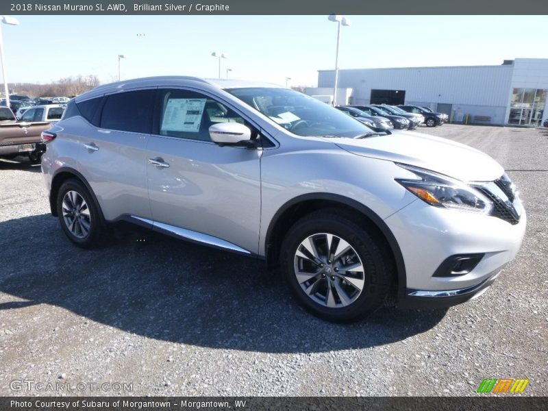 Brilliant Silver / Graphite 2018 Nissan Murano SL AWD