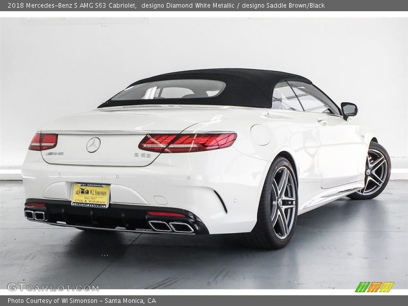 designo Diamond White Metallic / designo Saddle Brown/Black 2018 Mercedes-Benz S AMG S63 Cabriolet