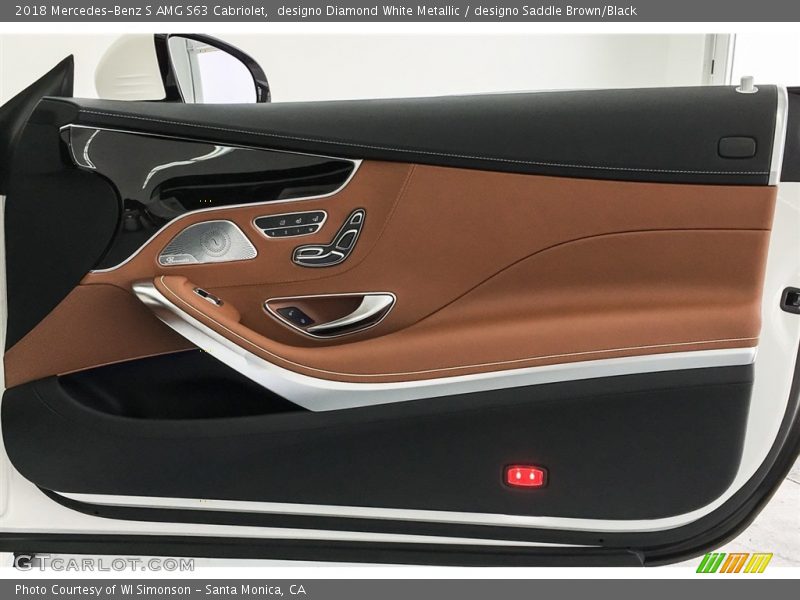 designo Diamond White Metallic / designo Saddle Brown/Black 2018 Mercedes-Benz S AMG S63 Cabriolet