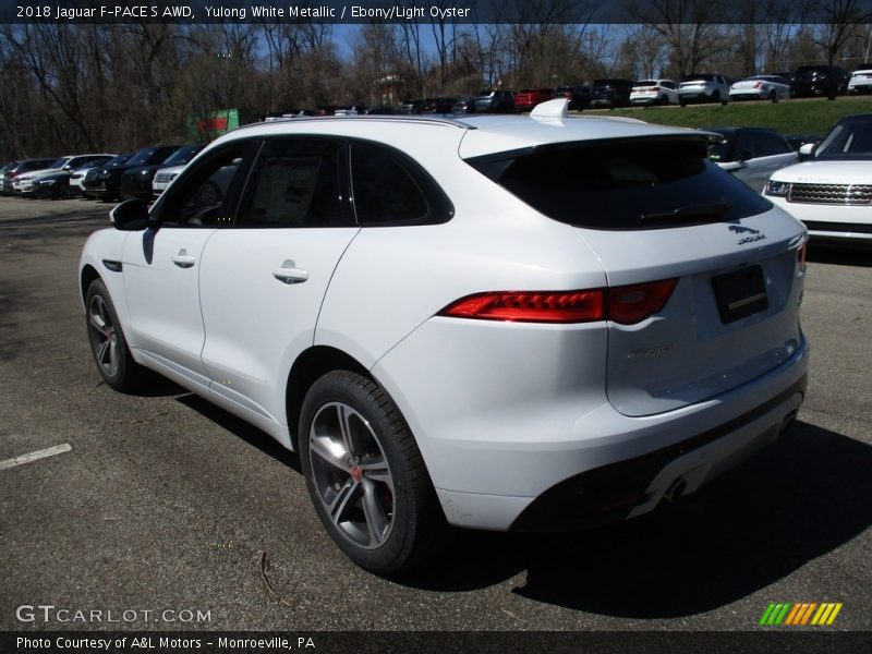 Yulong White Metallic / Ebony/Light Oyster 2018 Jaguar F-PACE S AWD