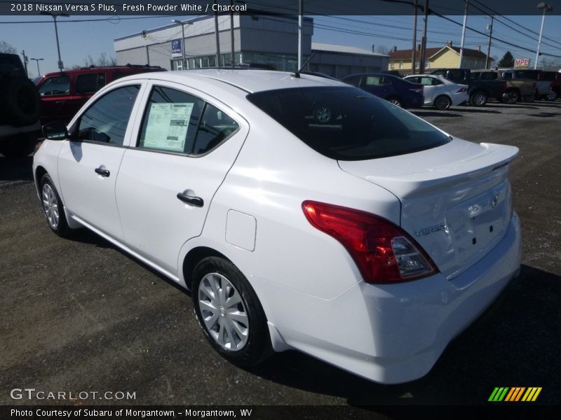Fresh Powder White / Charcoal 2018 Nissan Versa S Plus