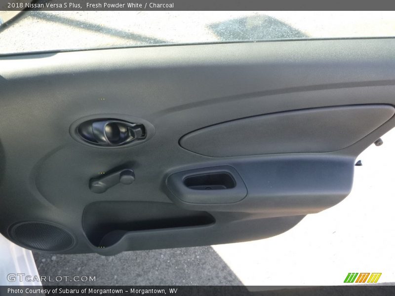 Fresh Powder White / Charcoal 2018 Nissan Versa S Plus