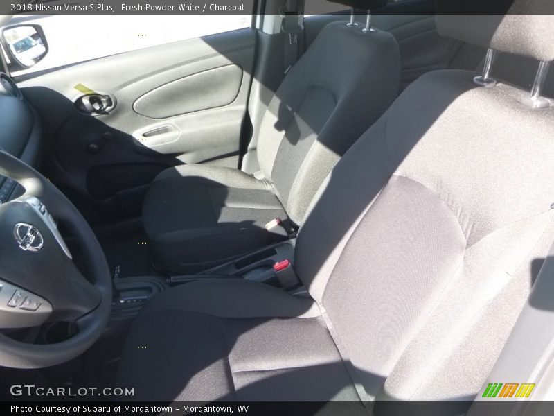 Fresh Powder White / Charcoal 2018 Nissan Versa S Plus