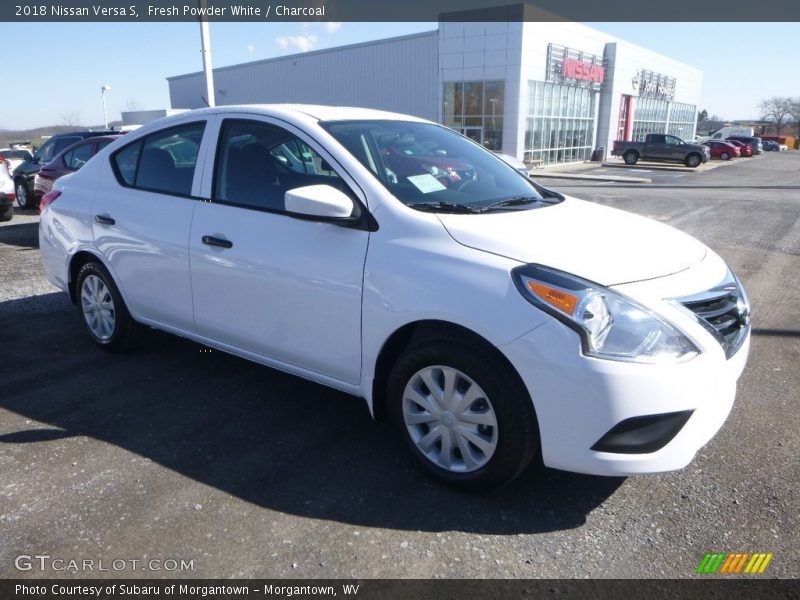 Fresh Powder White / Charcoal 2018 Nissan Versa S