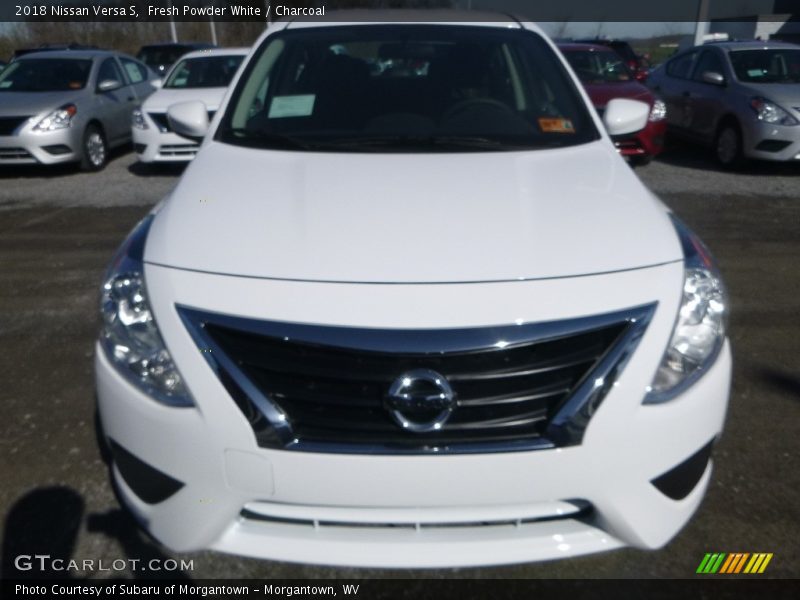 Fresh Powder White / Charcoal 2018 Nissan Versa S