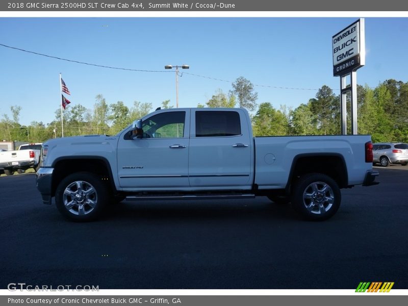 Summit White / Cocoa/­Dune 2018 GMC Sierra 2500HD SLT Crew Cab 4x4