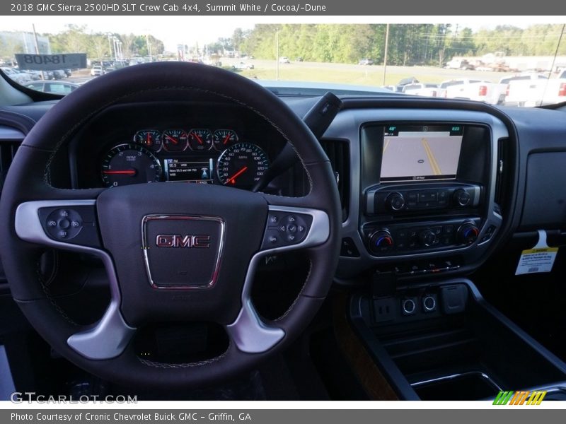 Summit White / Cocoa/­Dune 2018 GMC Sierra 2500HD SLT Crew Cab 4x4