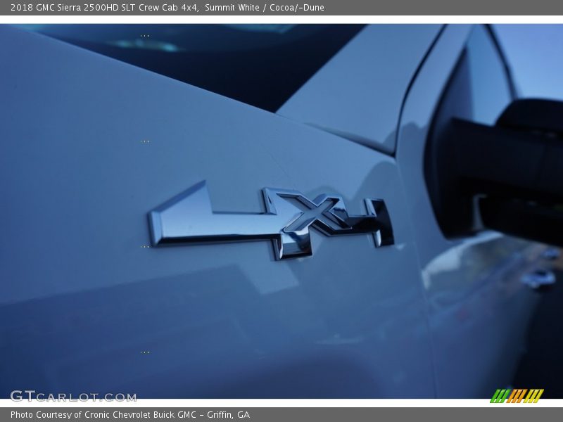 Summit White / Cocoa/­Dune 2018 GMC Sierra 2500HD SLT Crew Cab 4x4