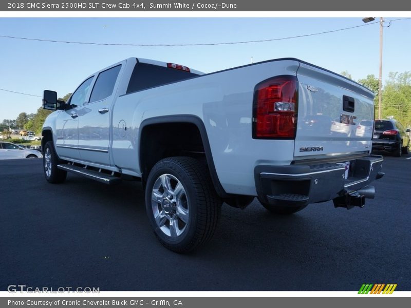 Summit White / Cocoa/­Dune 2018 GMC Sierra 2500HD SLT Crew Cab 4x4